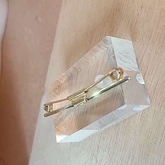 Men's vintage gold color collar clip - Picture 3 of 5